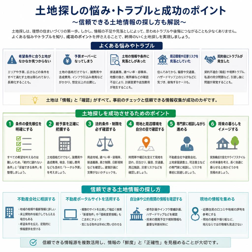 土地探しの悩みを解決!