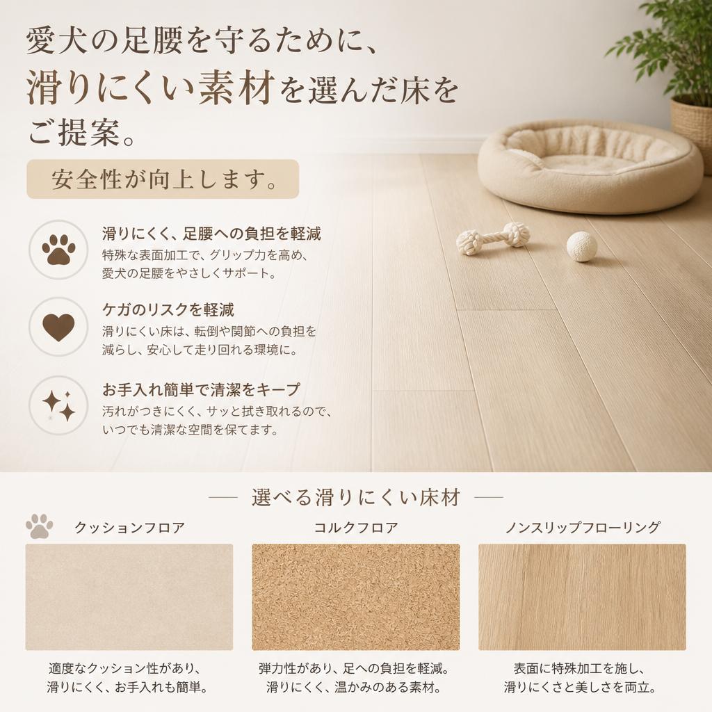 滑らない床の選び方