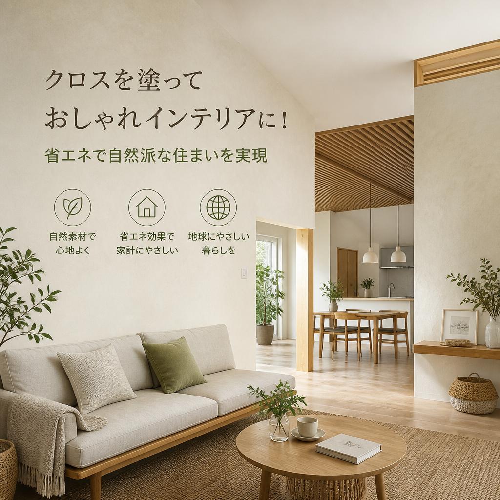 クロスを塗っておしゃれインテリアに！省エネで自然派な住まいを実現
