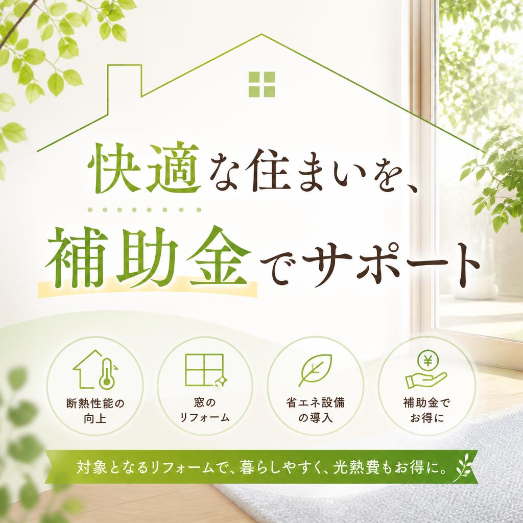 「快適な住まいを、補助金でサポート」
