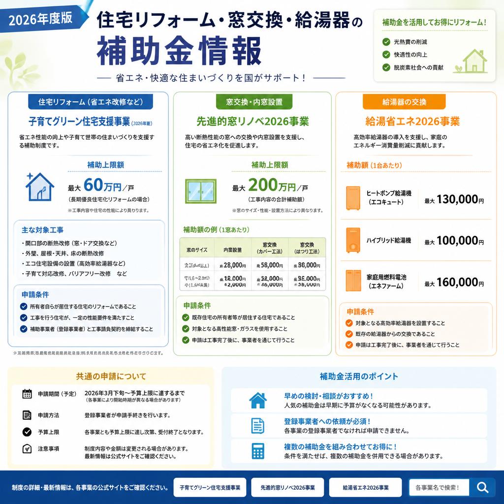 2026年度の最新補助金情報